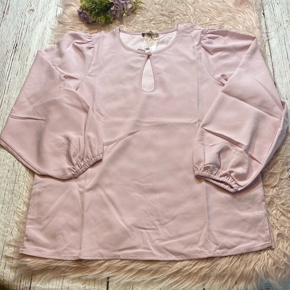 NWT J. Crew Puff-sleeve satin-back crepe top in Lavender sz MT - Picture 2 of 11